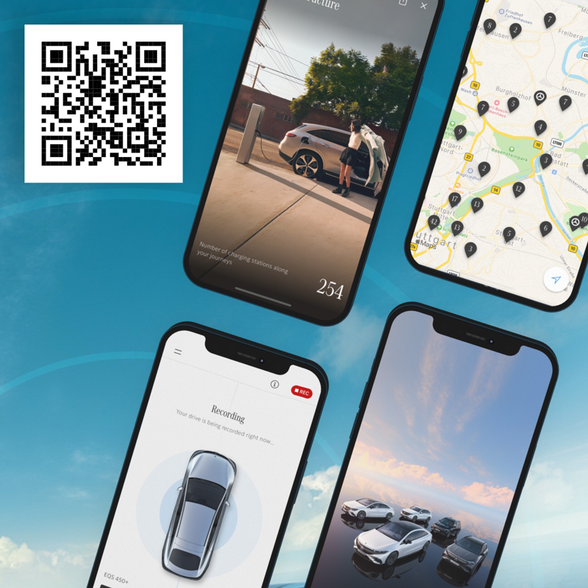 Electric Ready App | Mercedes-EQ Electric Ready App on a smartphone